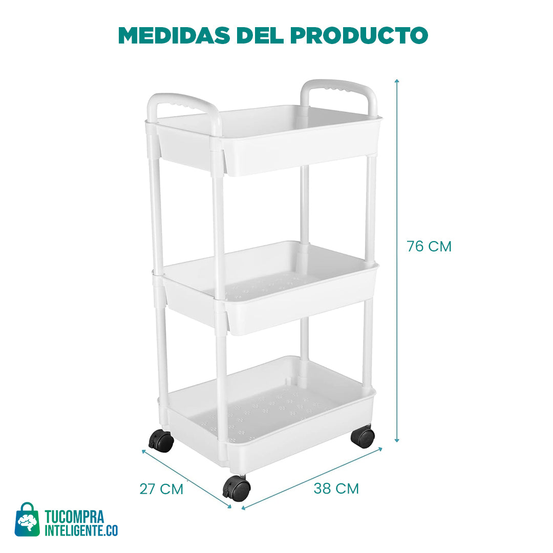 Carrito Organizador de 3 NIVELES /Práctio y Versátil