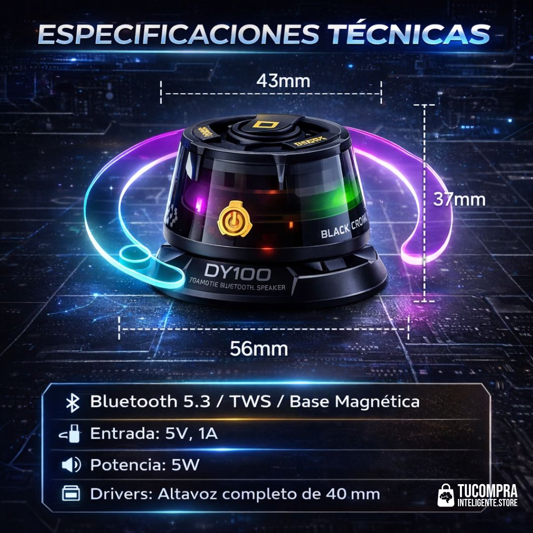 🔥 DY100 MINI PARLANTE MAGNÉTICO / se pega donde quieras