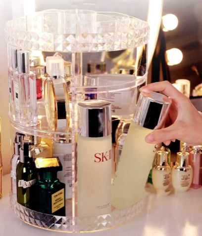 ORGANIZADOR DE MAQUILLAJE GIRATORIO 360°