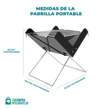 Cargar imagen en el visor de la galería, PARILLA PLEGABLE - LLEVALA DONDE QUIERAS