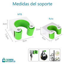 Cargar imagen en el visor de la galería, SOPORTE BICICLETA RUTA / Discreto, Práctico y Funcional