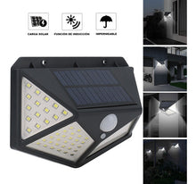 Cargar imagen en el visor de la galería, Reflector LED con Panel solar y sensor de movimiento Integrado / Ideal para Exteriores.