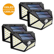 Cargar imagen en el visor de la galería, Reflector LED con Panel solar y sensor de movimiento Integrado / Ideal para Exteriores.