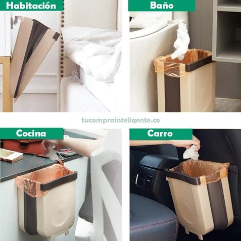 Bote de Basura Plegable® / Espacio limpio y Ordenado.
