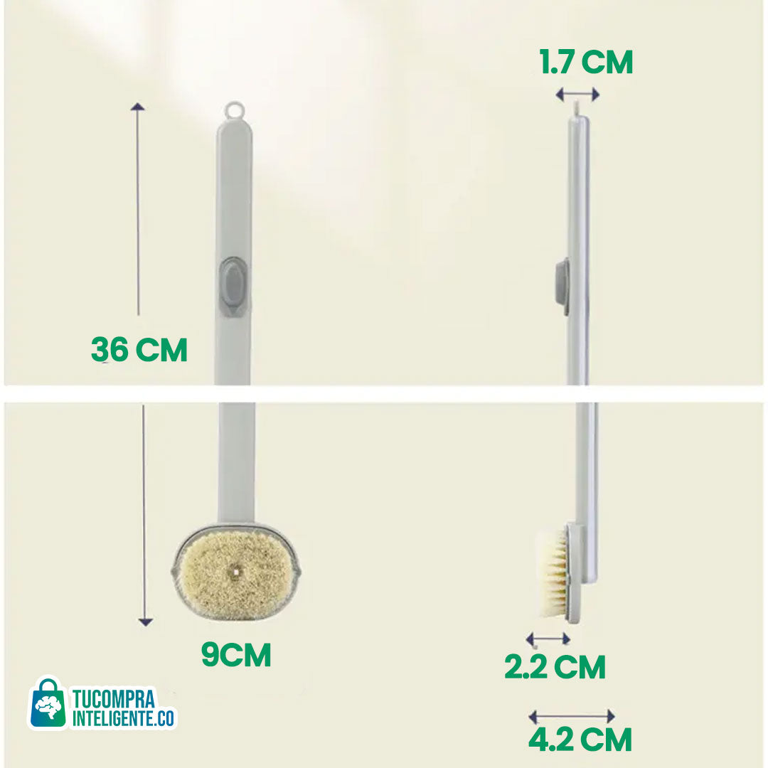 Cepillo Exfoliante de Baño X 2 / Mango Largo