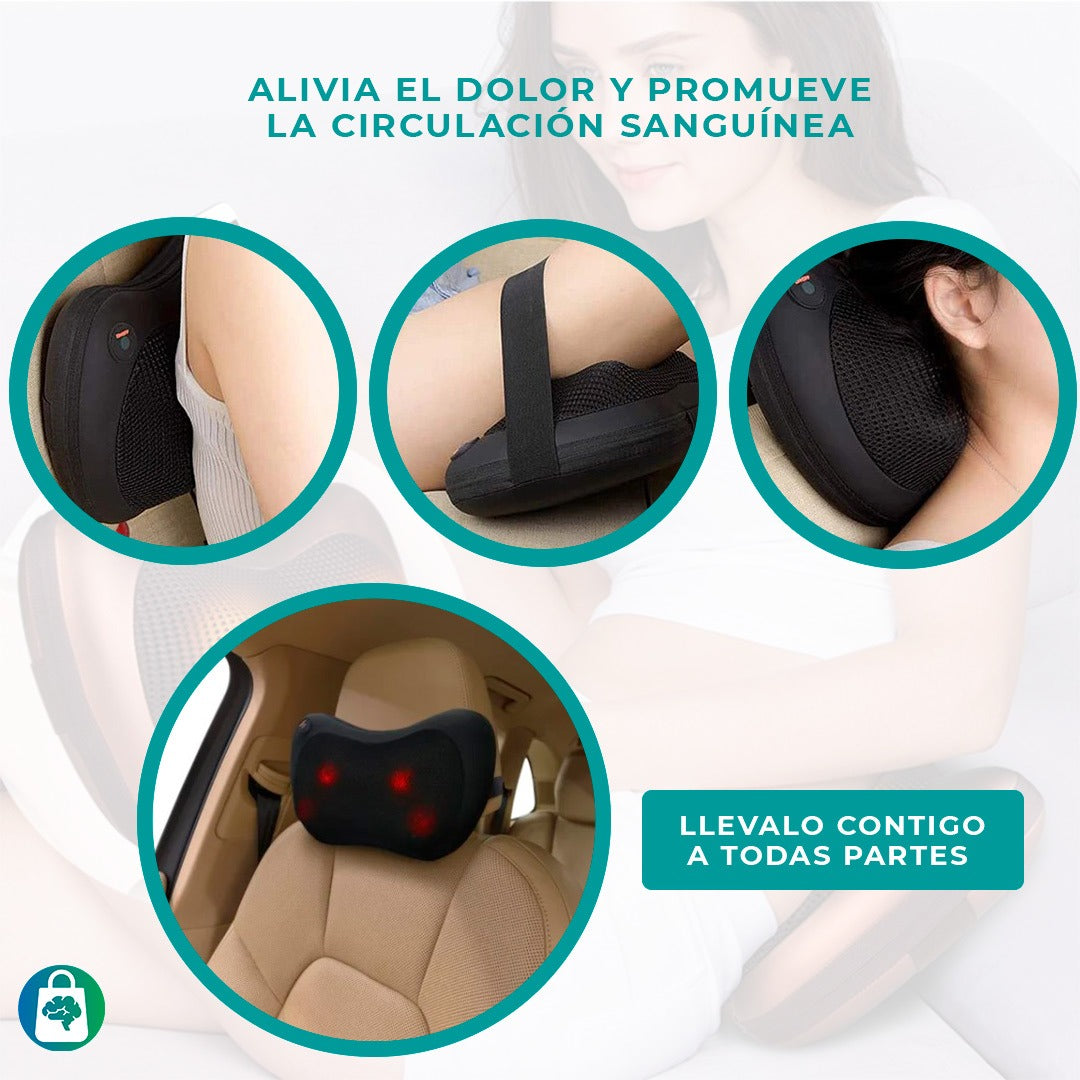 Cojín Masajeador Para Carro y Casa / Evita Tensiones.