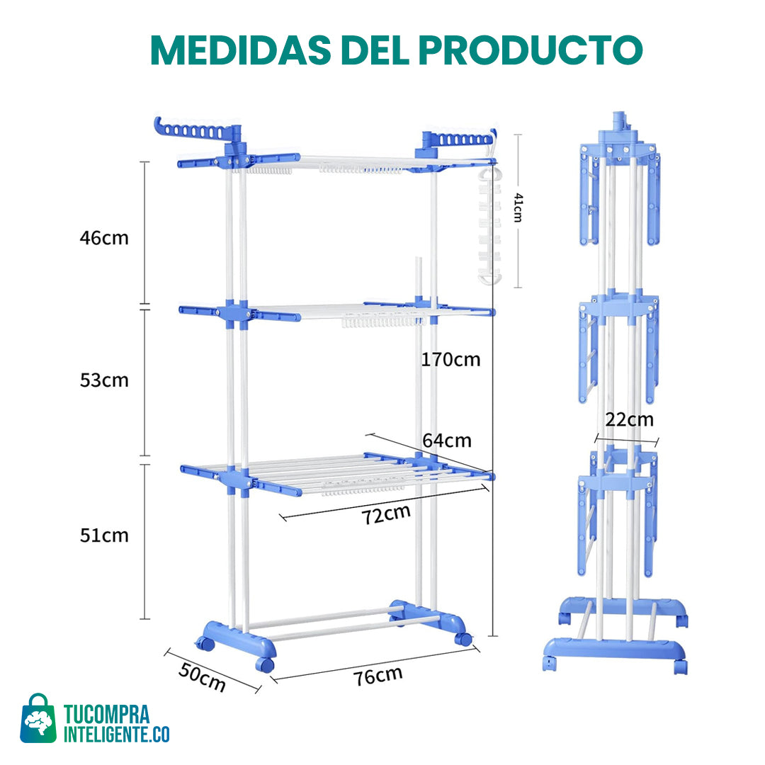 Tendedero Plegable indoor / Práctico y Versátil