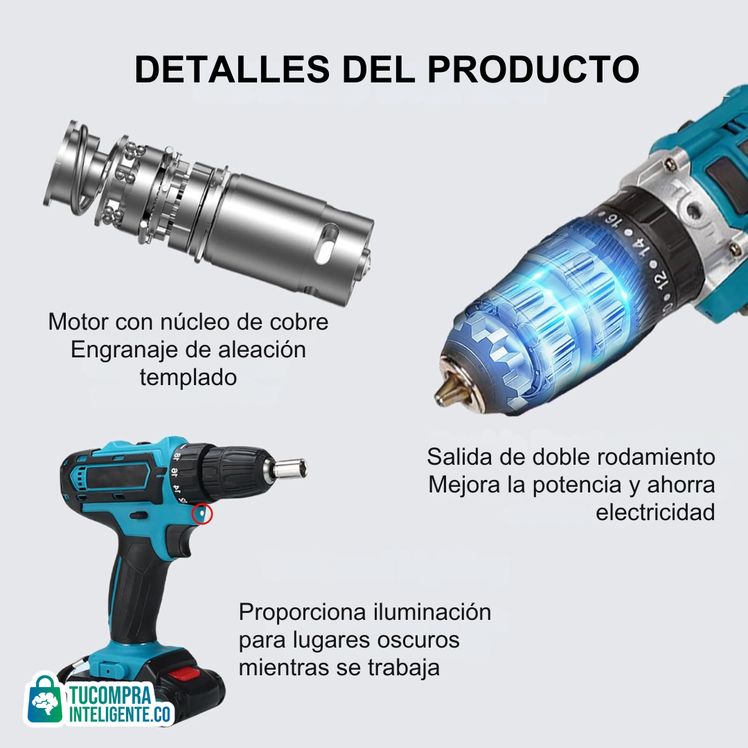 Kit de Taladro con 31 Herramientas