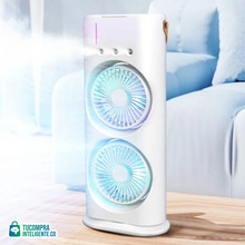 Cargar imagen en el visor de la galería, Ventilador Doble Aspa Portátil / Aire fresco en cualquier lugar
