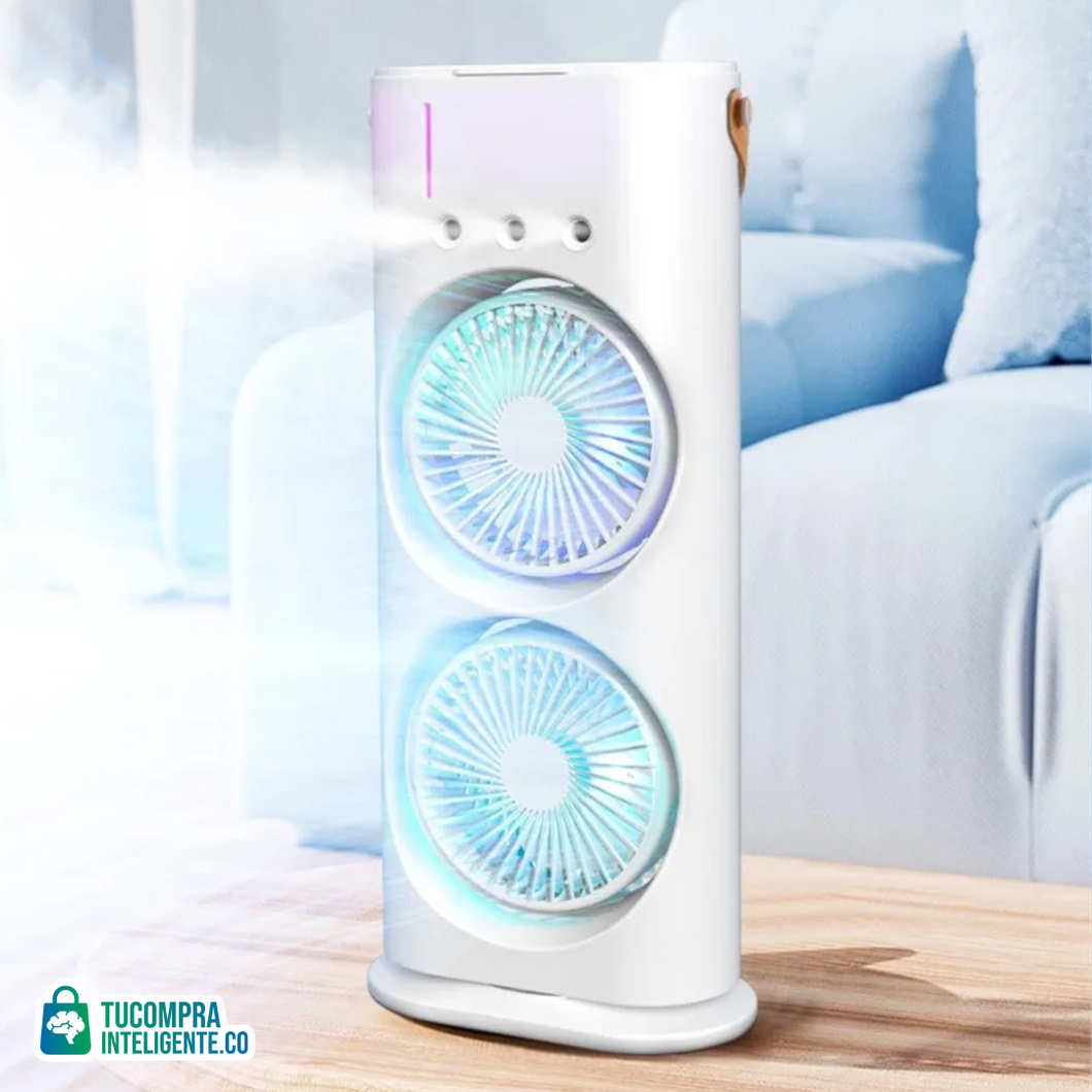 Ventilador Doble Aspa Portátil / Aire fresco en cualquier lugar