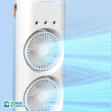 Cargar imagen en el visor de la galería, Ventilador Doble Aspa Portátil / Aire fresco en cualquier lugar
