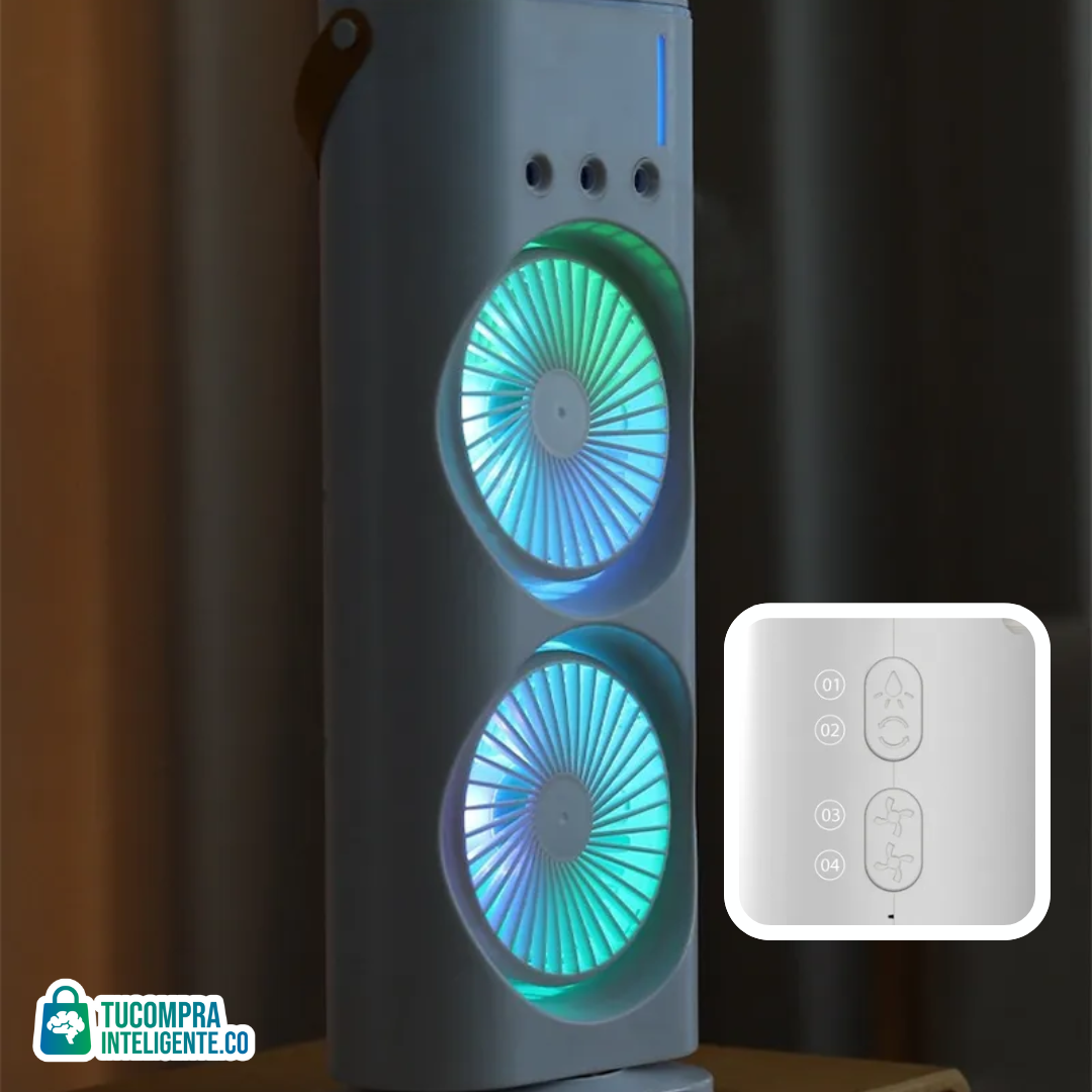 Ventilador Doble Aspa Portátil / Aire fresco en cualquier lugar