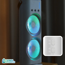 Cargar imagen en el visor de la galería, Ventilador Doble Aspa Portátil / Aire fresco en cualquier lugar
