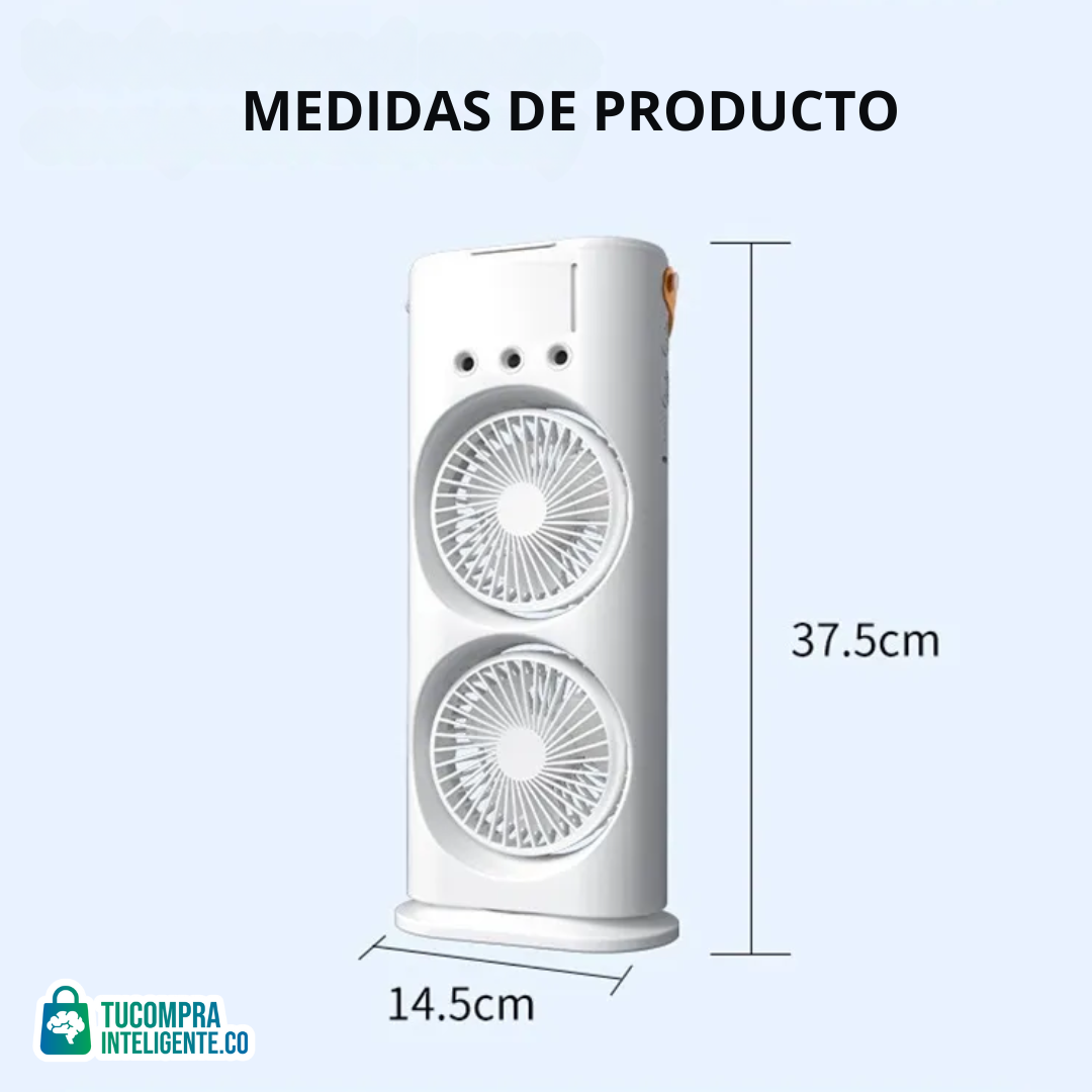 Ventilador Doble Aspa Portátil / Aire fresco en cualquier lugar