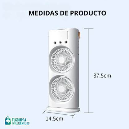 Ventilador Doble Aspa Portátil / Aire fresco en cualquier lugar