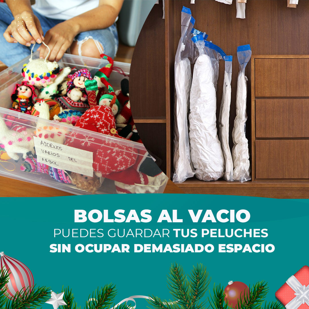 BOLSAS ALMACENADO AL VACIO X2 - X4 - X6 / AHORRA ESPACIO