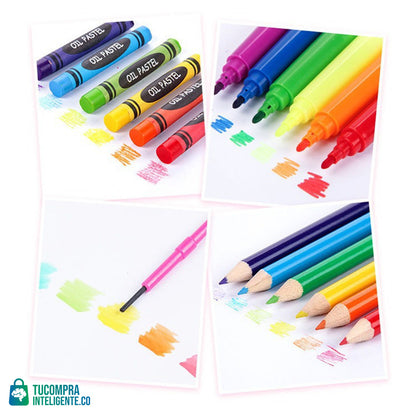 🧑‍🎨 Set de Arte 208 piezas 🧑‍🎨/ Un Mundo de Posibilidades