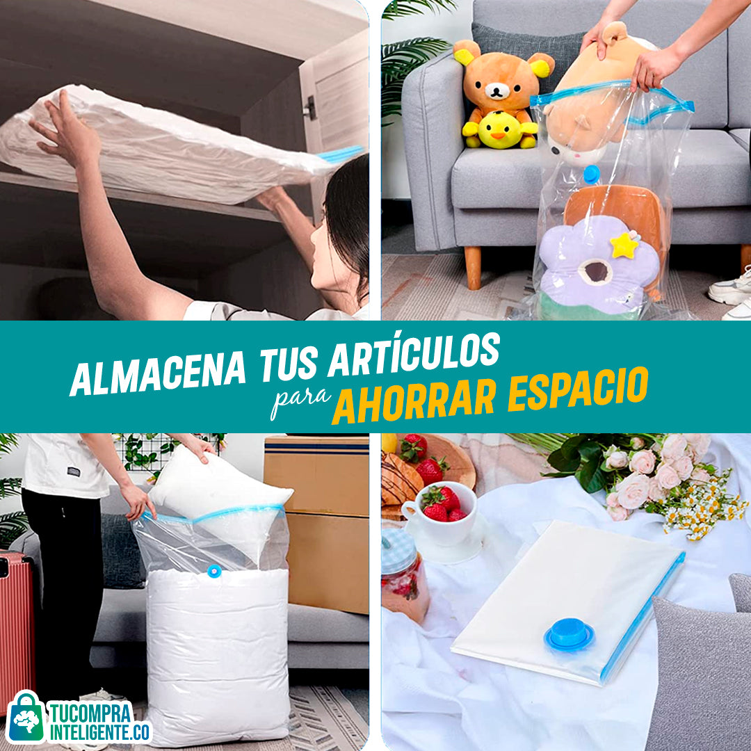 BOLSAS ALMACENADO AL VACIO X2 - X4 - X6 / AHORRA ESPACIO