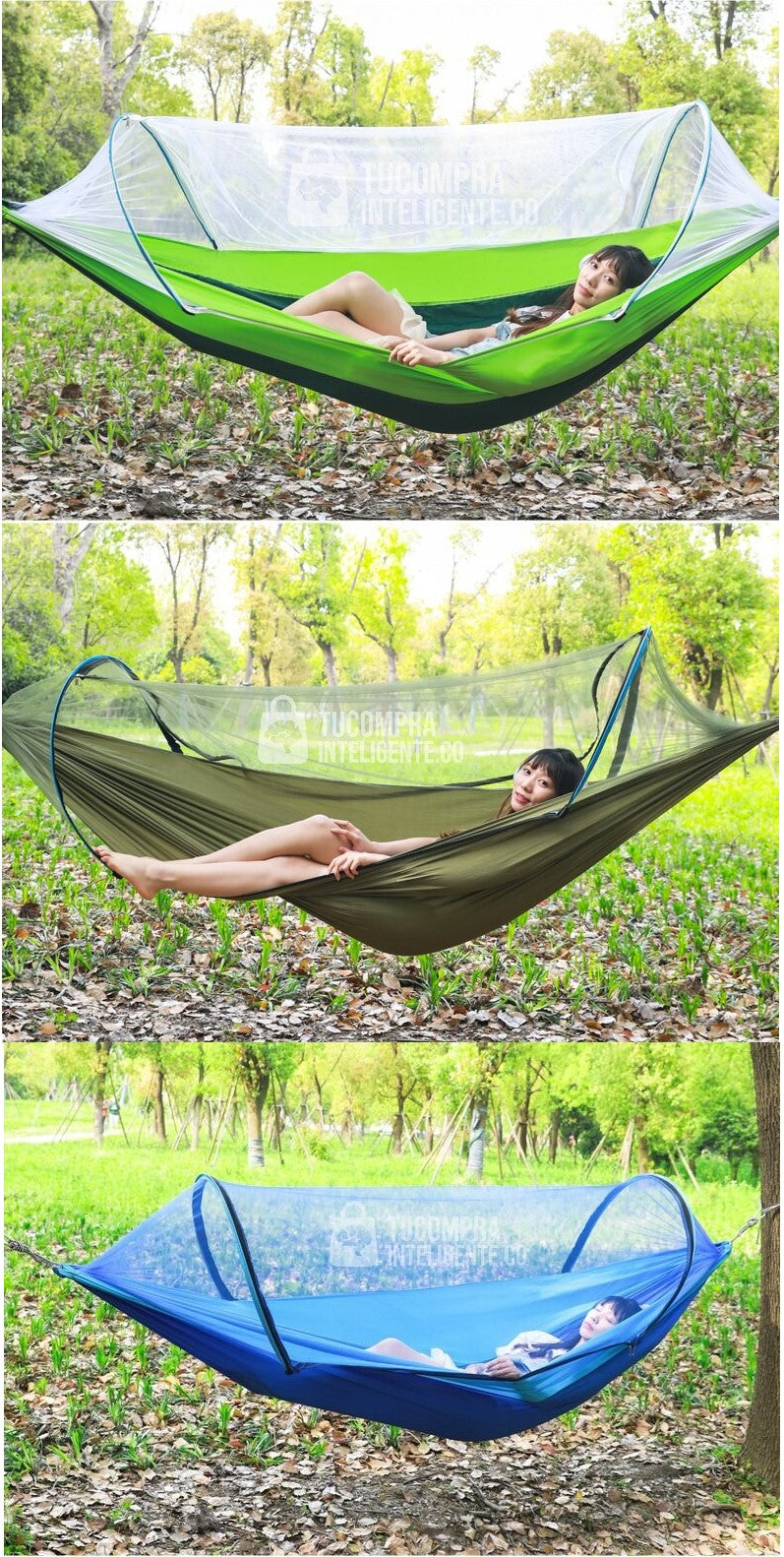 HAMACA PORTATIL - IDEAL PARA TUS VIAJES