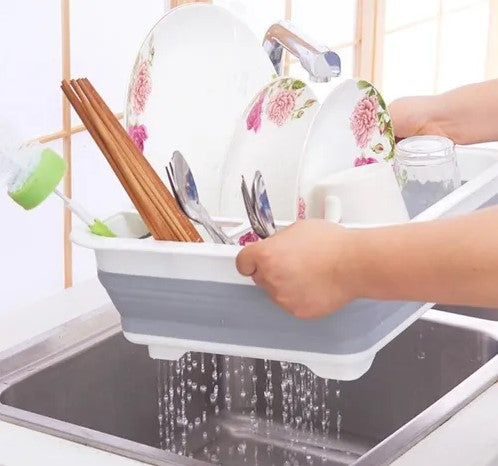 ESCURRIDOR  DE PLATOS PLEGABLE / PRACTICIDAD EN LA COCINA