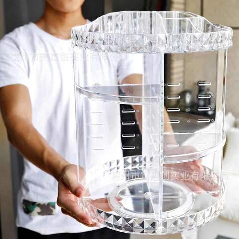 ORGANIZADOR DE MAQUILLAJE GIRATORIO 360°