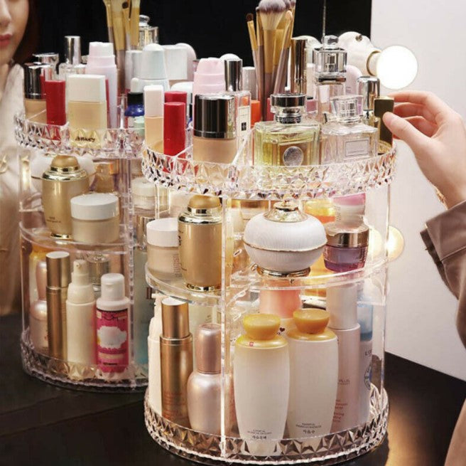 ORGANIZADOR DE MAQUILLAJE GIRATORIO 360°